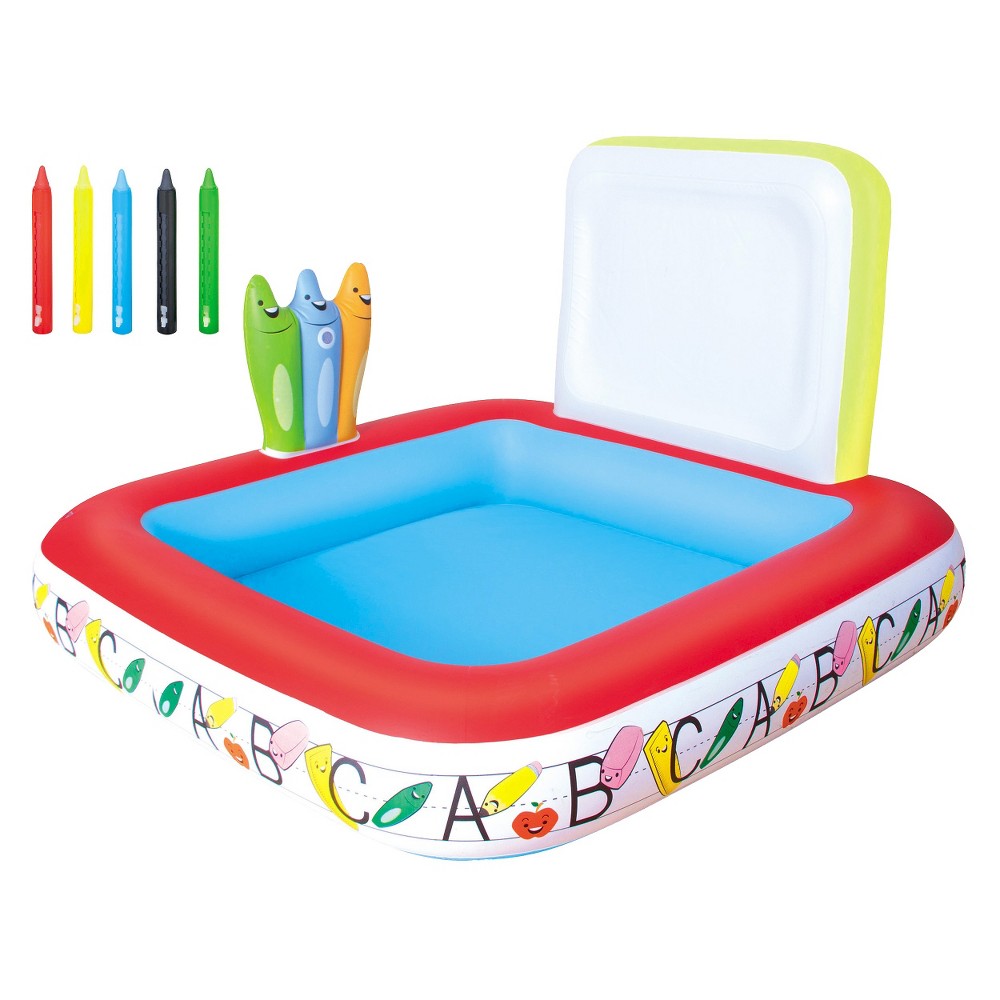 UPC 821808521845 product image for Bestway Learn and Draw School Pool - White/ Read (32 gallons) | upcitemdb.com