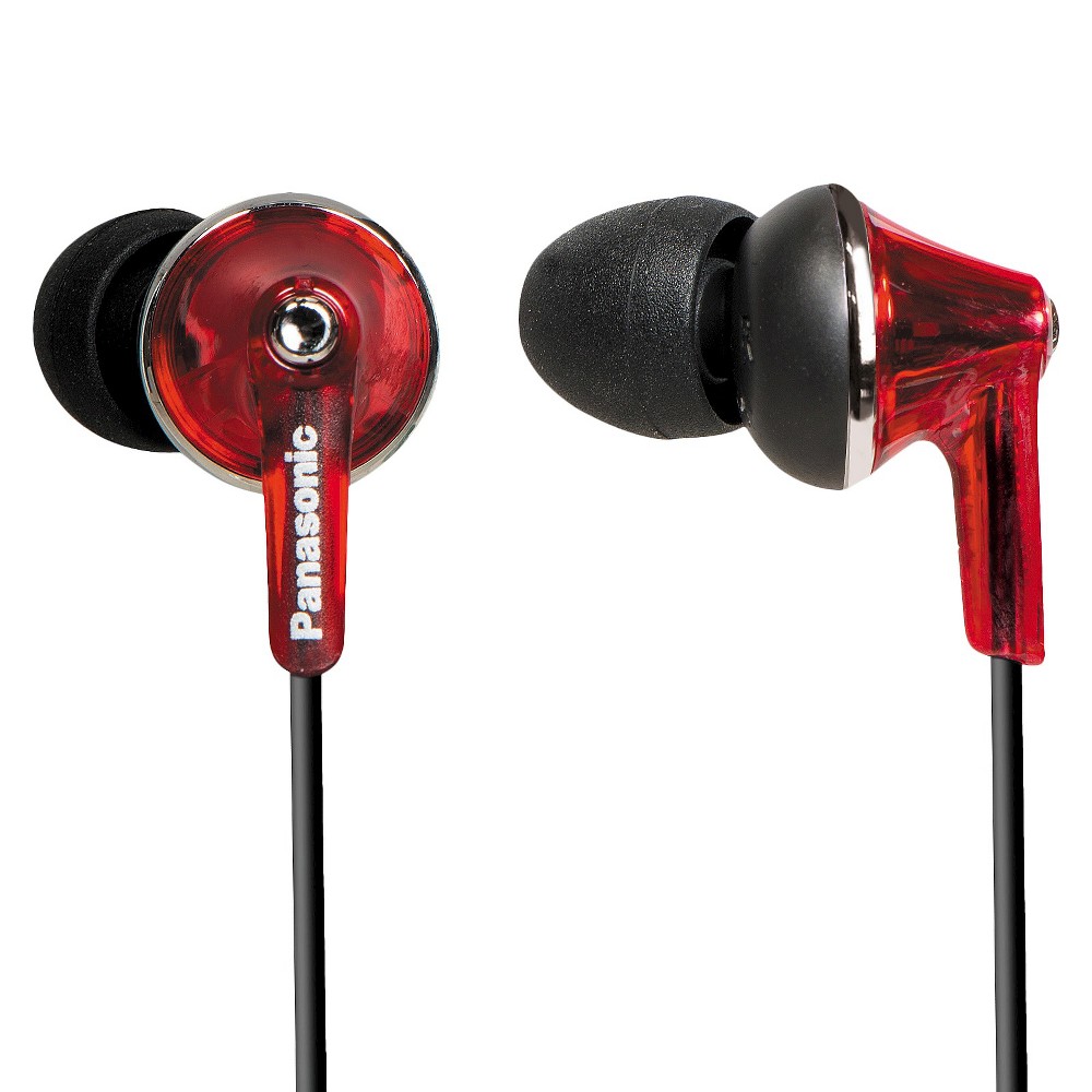 UPC 885170112643 product image for Panasonic ErgoFit Plus Long Port Fashion In-Ear Earbuds - Red (RP- | upcitemdb.com