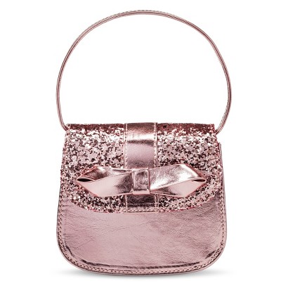 Infant Toddler Girls' Glitter Purse - Rose Gold product details page