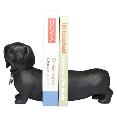 Danya B Cement Dogs Bookend Set - Black