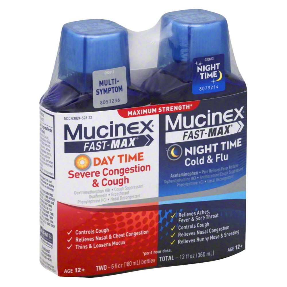 UPC 363824528229 product image for Mucinex Fast-Max Day & Night Cold & Flu Relief Liquid - 12 fl oz | upcitemdb.com