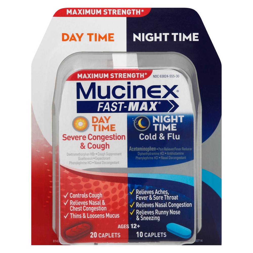 UPC 363824555300 product image for Mucinex Fast-Max Adult Day Time Severe Congestion & Cough and Night | upcitemdb.com