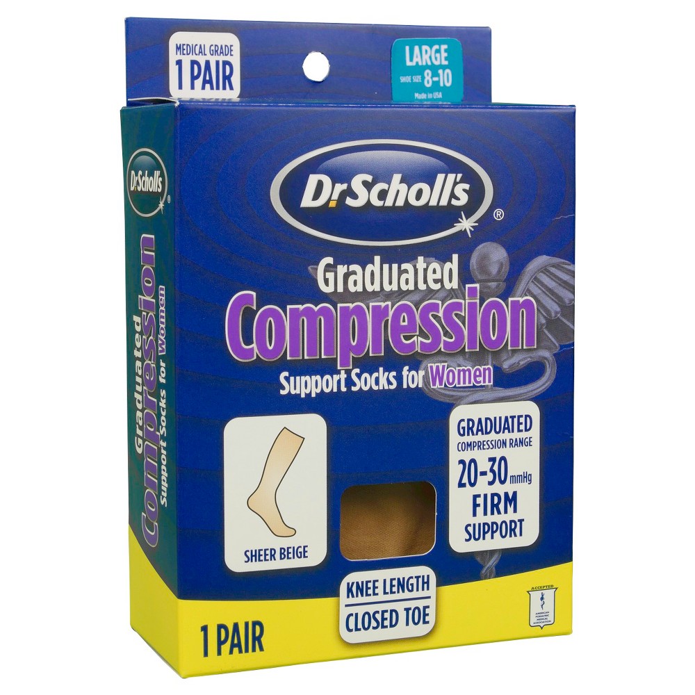 UPC 042825534841 product image for Dr Scholl's Women's Premier Sheer Firm Support Compression Large Sock | upcitemdb.com
