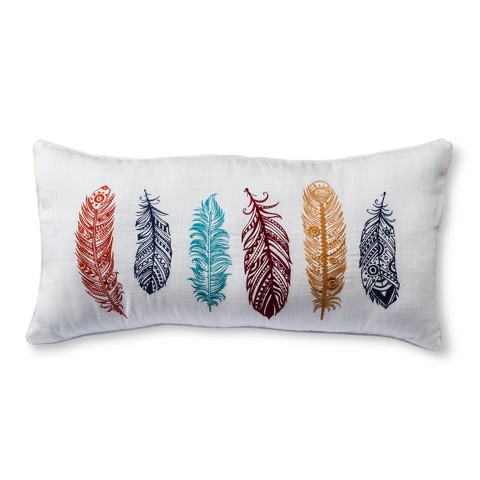 Talavera Feathers Decorative Pillow - Multicolored : Target