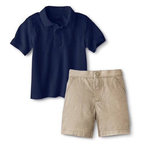 ... Uniform Short-Sleeve Navy Polo and Khaki Short Set product details