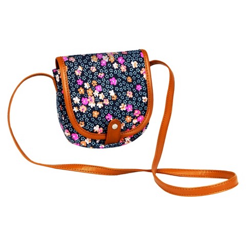Girls' Floral Snap Closure Crossbody Bag product details page