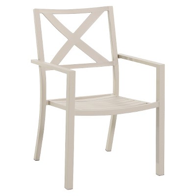 afton metal stacking patio chair