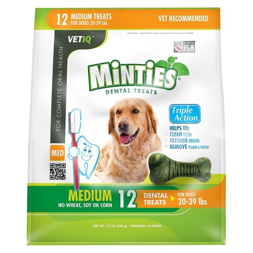 VetIQ Minties Dental Bone Pet Treat for Dogs eBay