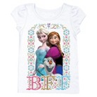 Disney® Frozen Toddler Girls' BFF Short Sleeve Tee - White 5T