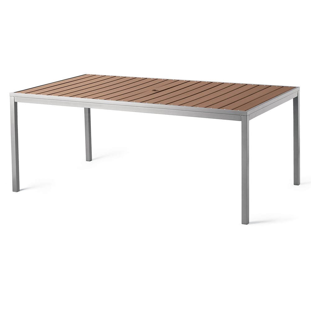 Upc 490090023735 Threshold Bryant Faux Wood Rectangular Patio Dining Table Upcitemdb Com