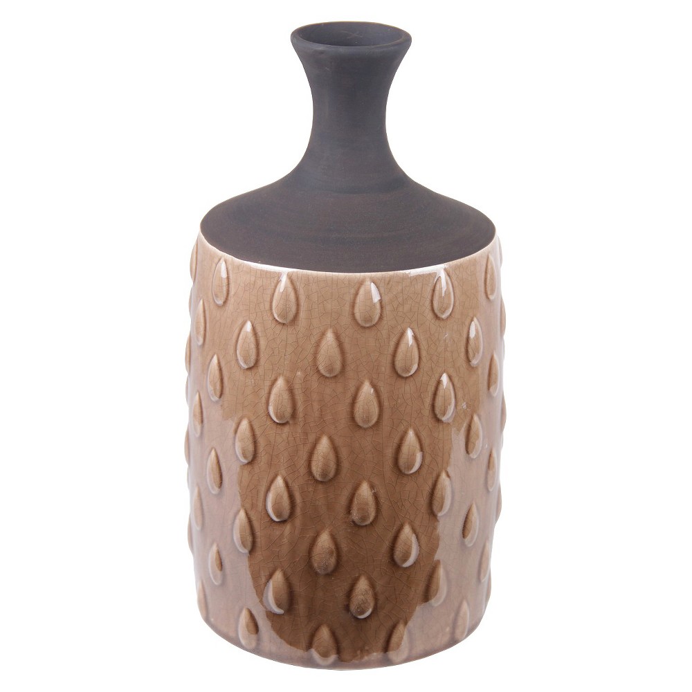 UPC 805572840586 product image for Water Drop Ceramic Vase - Brown (15