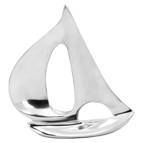 Torre & Tagus Aluminum Boat Decor Sculpture - Silver