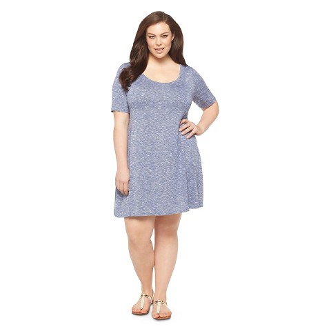 Women's Plus Size Short Sleeve Shirt Dress-Ava  Viv product details ...