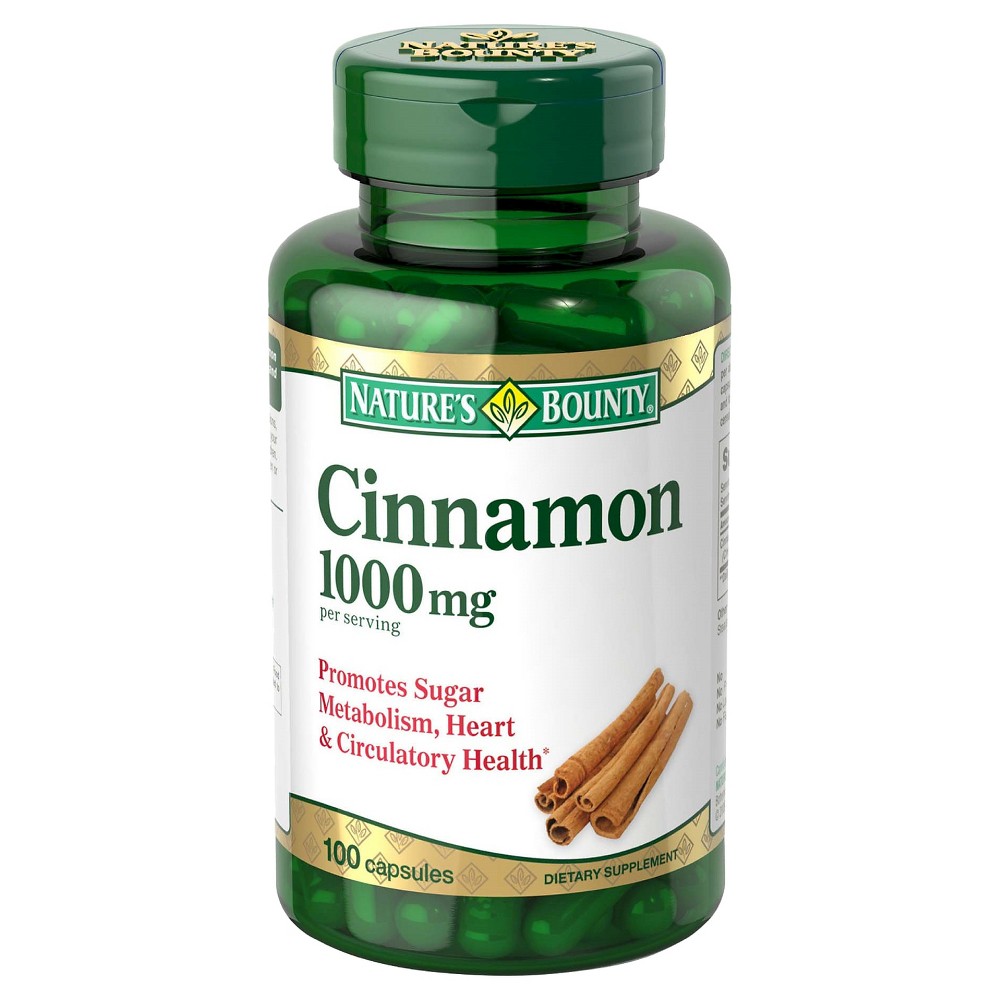 UPC 074312140204 product image for Nature's Bounty Cinnamon 1000 mg Capsules - 100 Count | upcitemdb.com