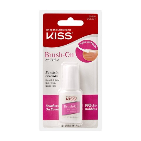 Kiss® Lightning Speed Brush-On Nail Glue : Target