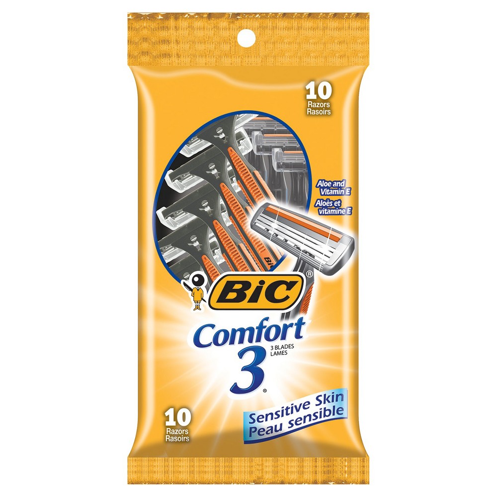 Upc 070330732308 Bic Comfort 3 Disposable Razor For Men 10