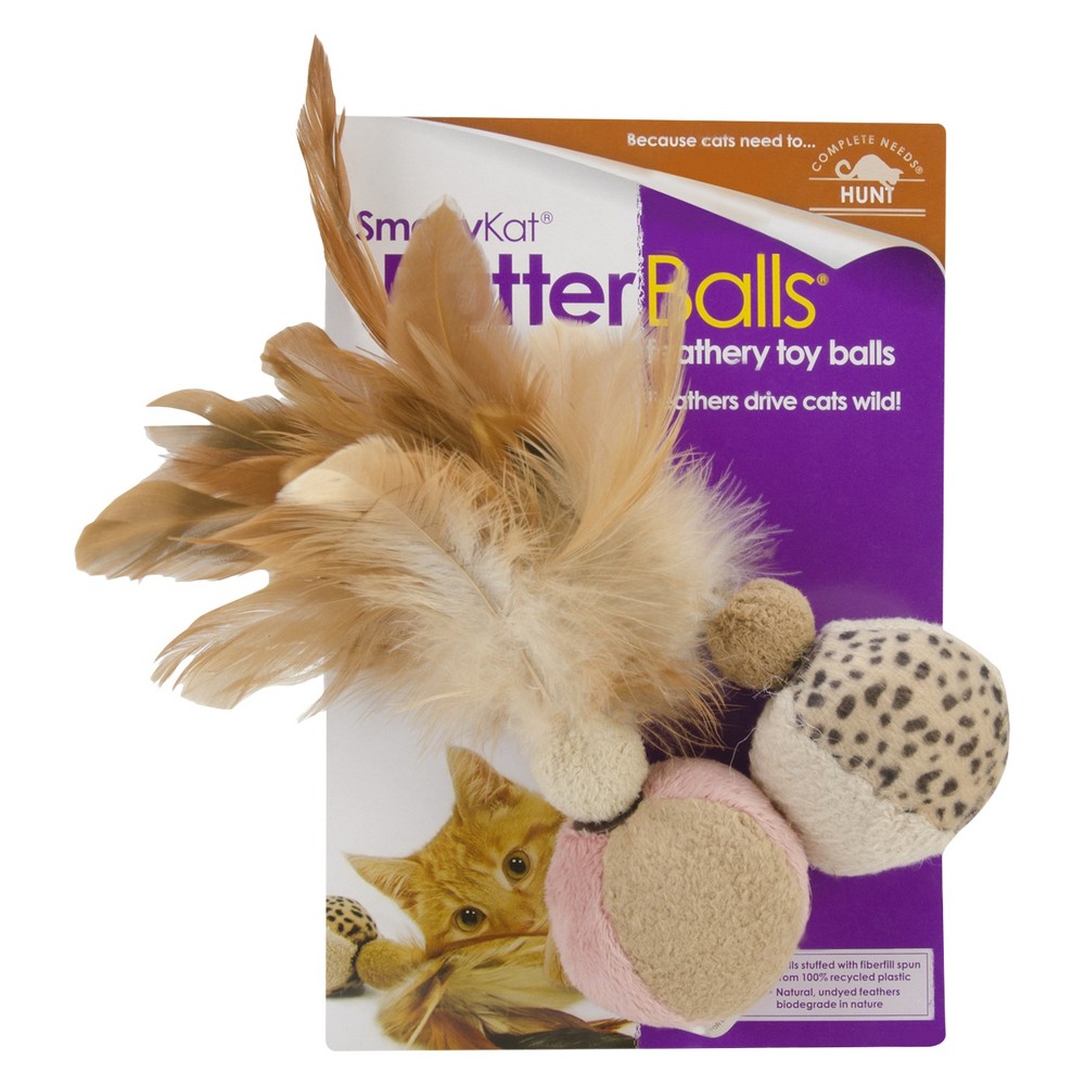 UPC 786306393410 product image for SmartyKat FlutterBalls Feathery Ball Toy for Pets - 2 Count | upcitemdb.com