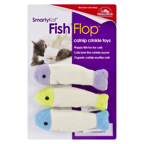 SmartyKat® FishFlop™ Catnip Crinkle Pet Toy  - 3 Count