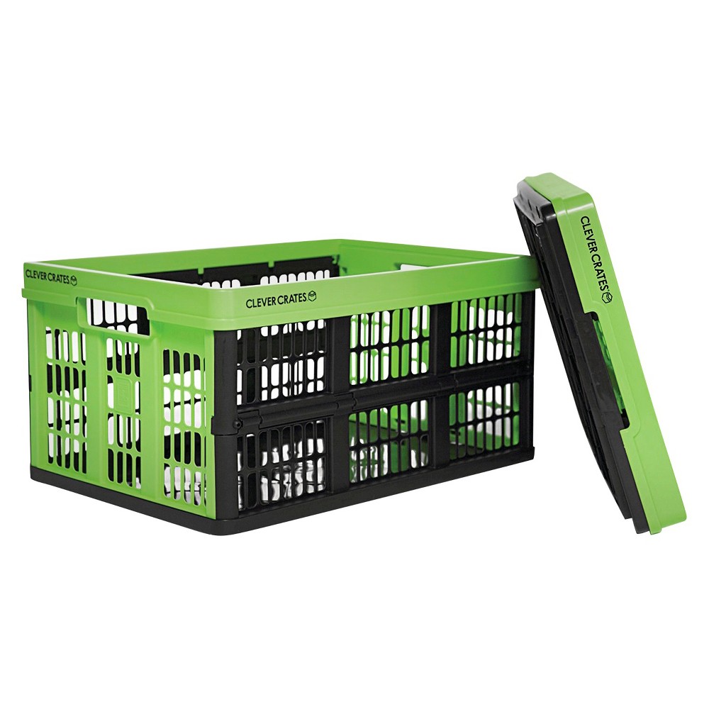 UPC 853520005211 product image for Clever Crates Collapsible Storage Tote - Green 45 Liter | upcitemdb.com
