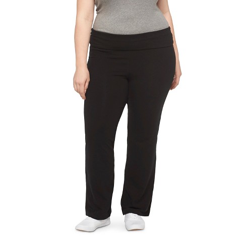 Women's Plus Size Yoga Pants Black-Ava  Viv product details page