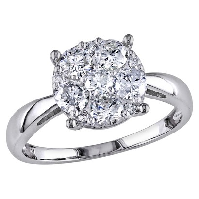 CT. T.W. Diamond Ring in 10K White Gold (GH I2-I3) product details ...