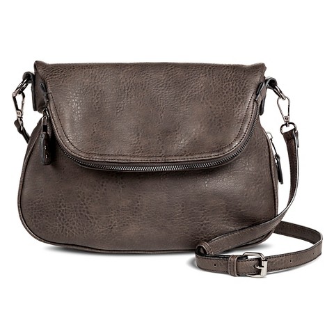 Women's Crossbody Handbag with Zipper Flap - Charcoal product details ...