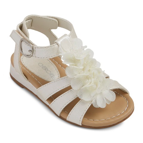 Toddler Girl's CherokeeÂ® Dabney Sandals - Ivory : Target