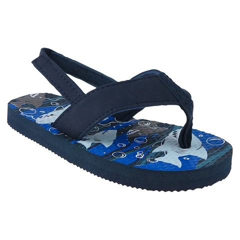 Toddler Boy's Shark Flip Flop Sandals - Blue product details page