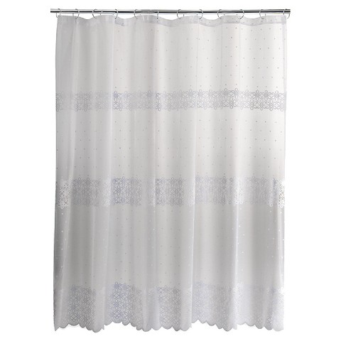 White Eyelet Shower Curtain Eyelet Lace Shower Curtain
