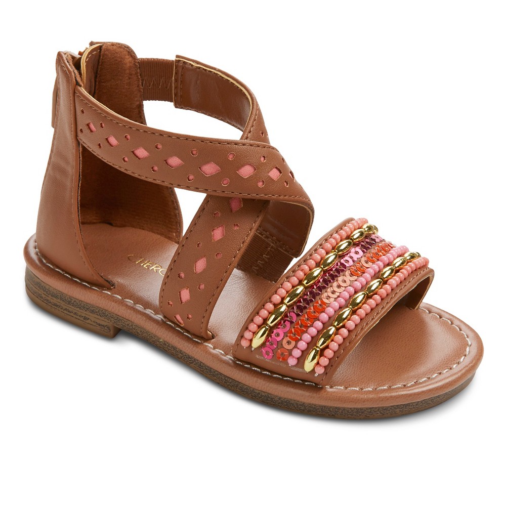 TODDLER GIRL'S CHEROKEE JUANITA SANDALS - TAN 7