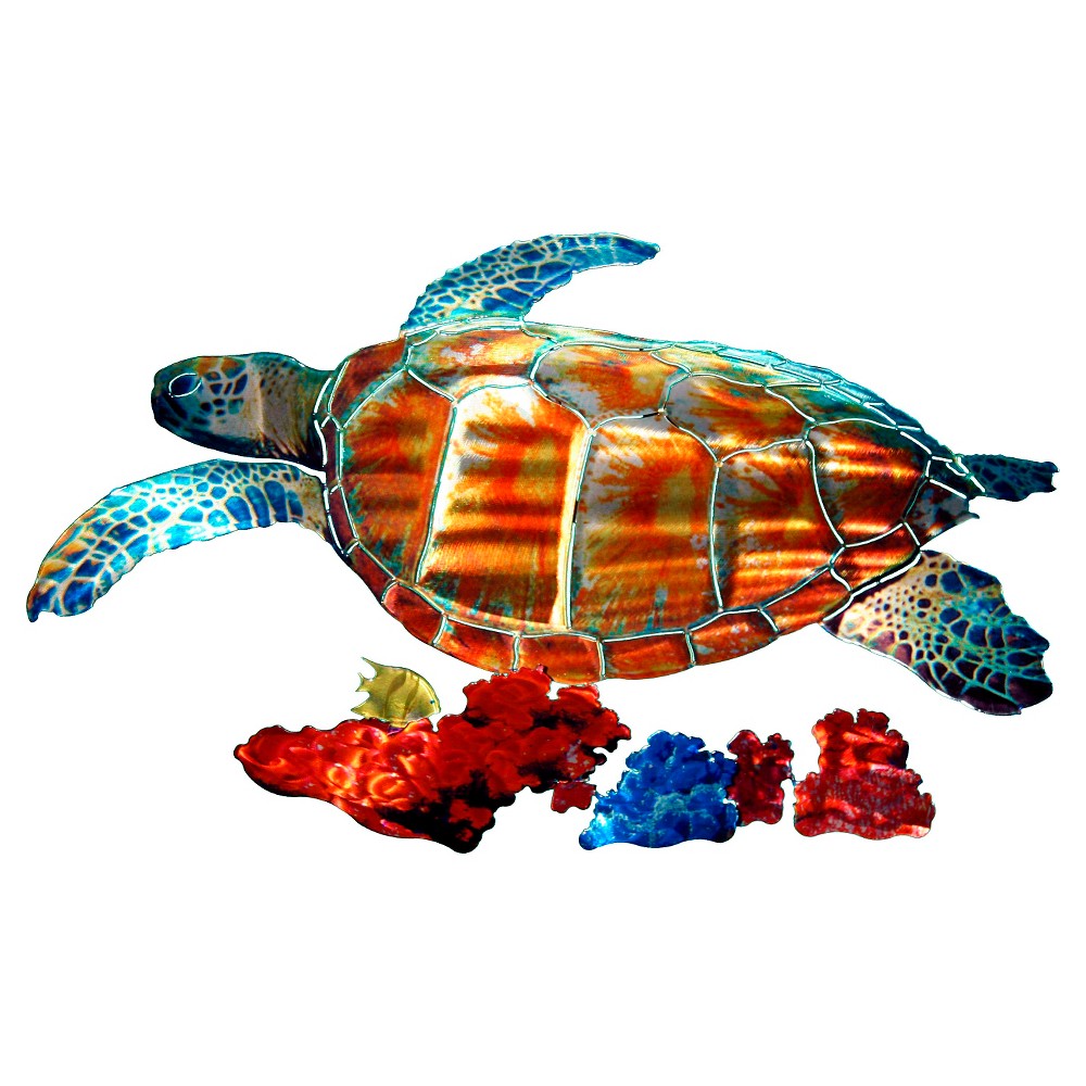 Outdoor Wall Art 3D Wall Art Sea Turtle Large, Multicolor Product