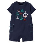 Just One You™Made by Carter's® Newborn Boys' Solid Anchor Romper 3 M