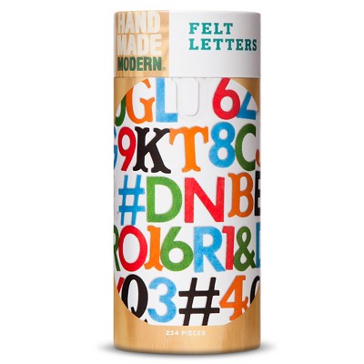 Hand Made Modern - 234ct Felt Letters Shapes - Assorted