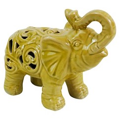 Drew Derose Decorative Elephant Ceramic Figurine - Yellow