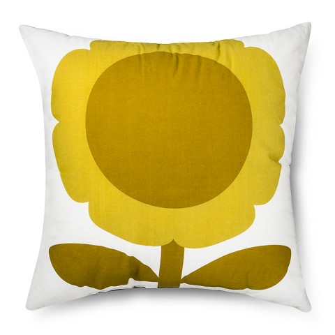 Orla Kiely Yellow Sunflower Decorative Pillow - ... : Target