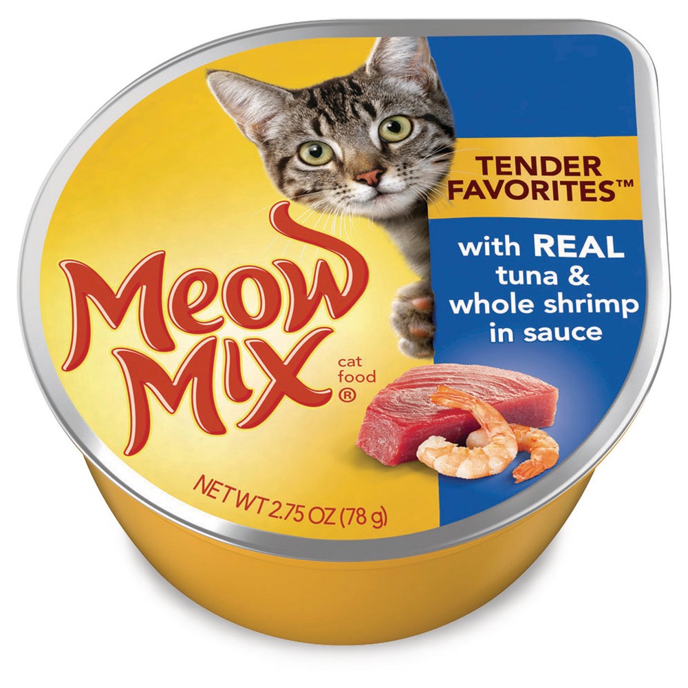 UPC 829274515245 product image for Meow Mix Tender Favorites with Real Tuna & Whole Shrimp in Sauce Cat Food - 12 P | upcitemdb.com