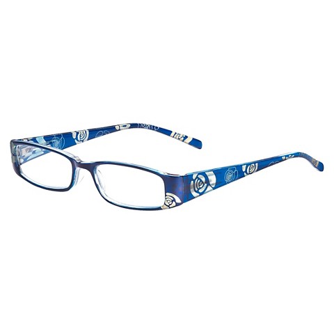 ICU Eyewear Reading Glasses - Blue Crystal Rose : Target
