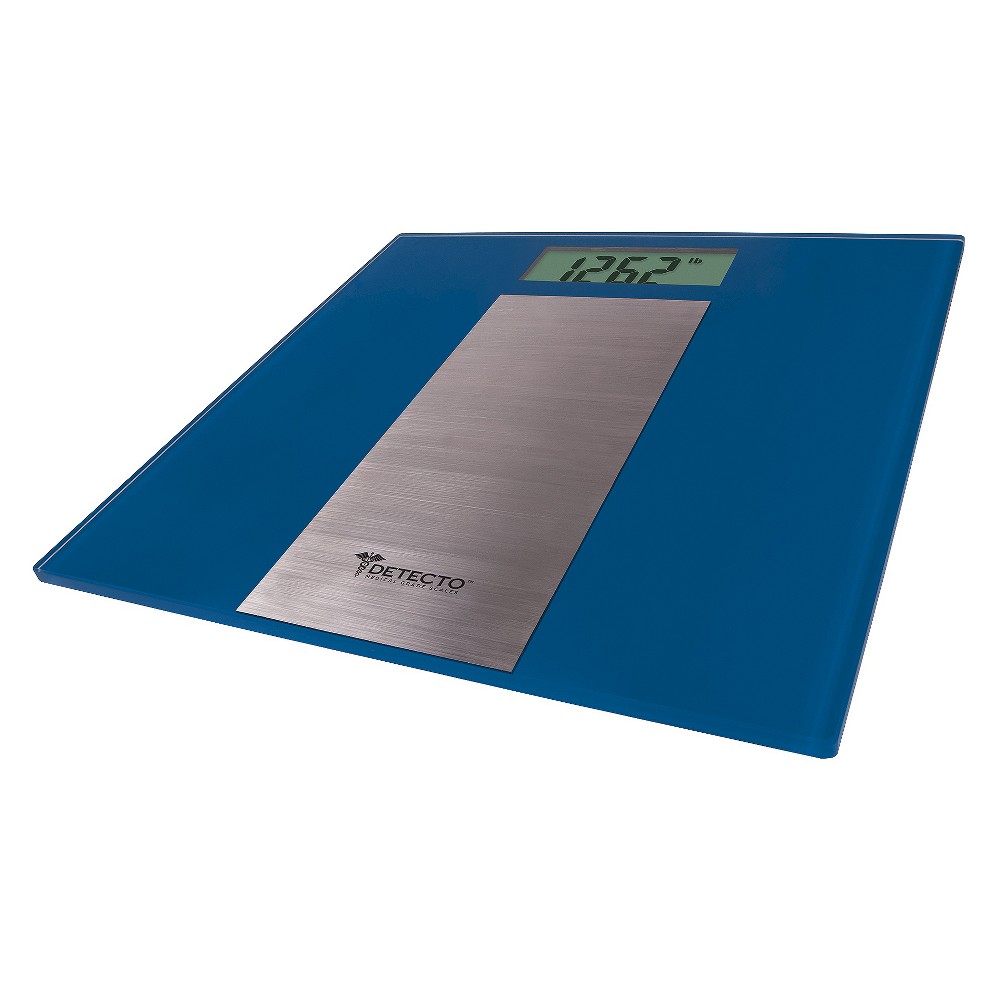 UPC 047162011154 product image for Detecto Glass LCD Digital Scale - Blue | upcitemdb.com