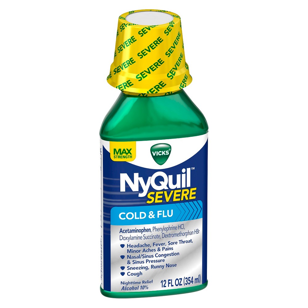 UPC 323900038424 product image for Vicks NyQuil Severe Cold & Flu Original Flavor Liquid - 12 fl oz | upcitemdb.com