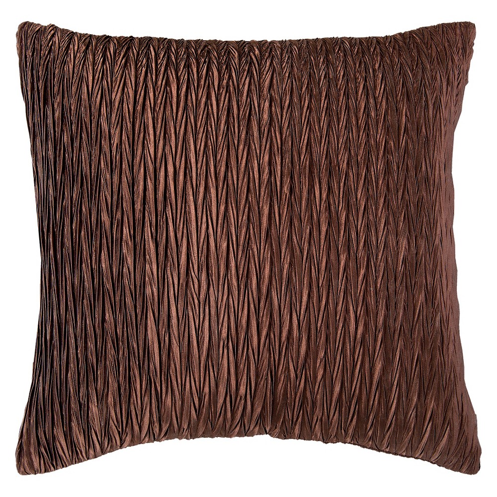 RIZZY HOME DETAILED DECORATIVE THROW PILLOW - COFFEE