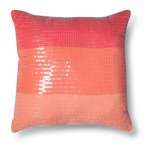 Ombre Sequin Decorative Pillow - Pink (Square) -... : Target