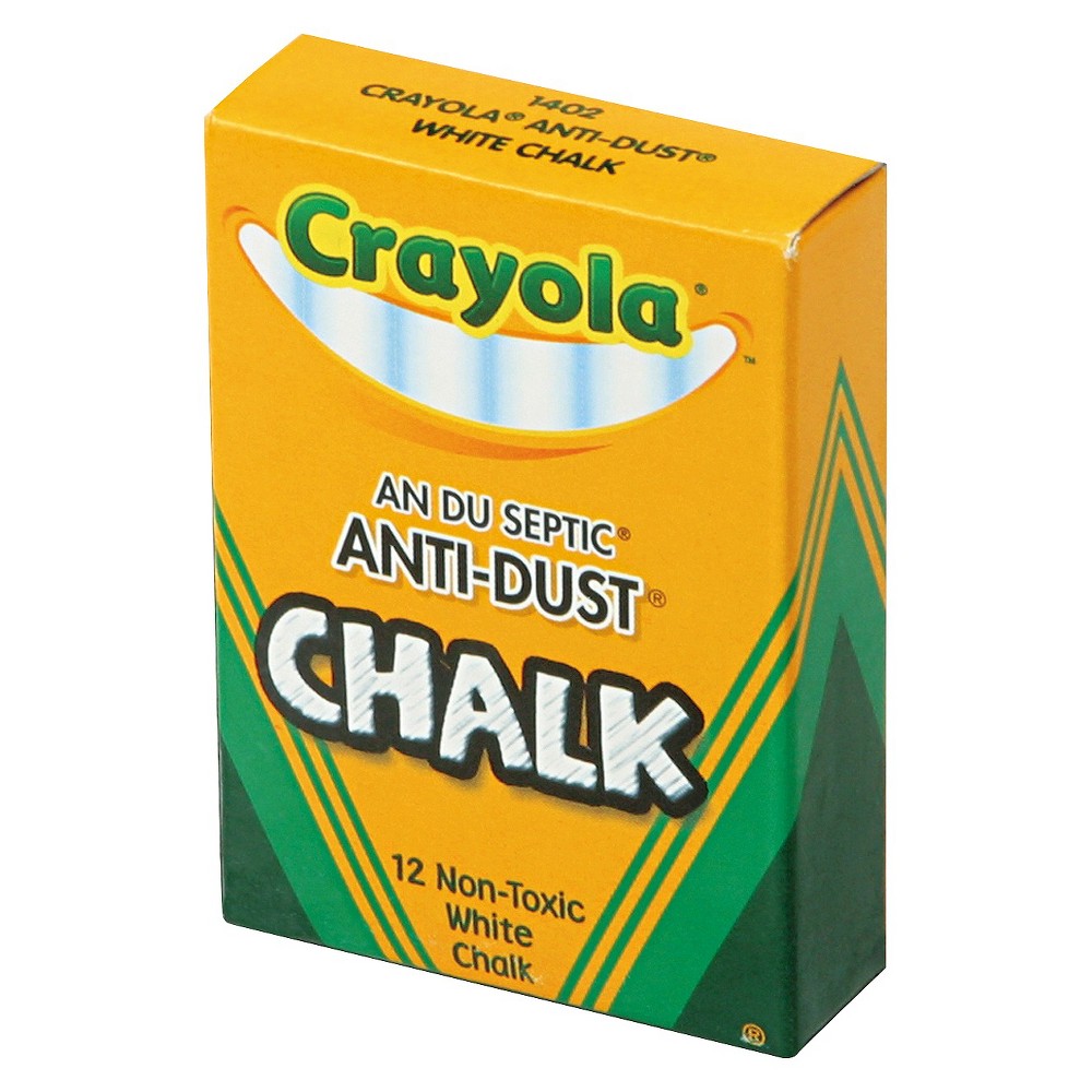 UPC 071662014025 product image for Crayola Nontoxic Anti-Dust Chalk - White (12 Sticks/Box) | upcitemdb.com