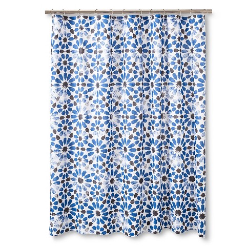 Black And Beige Shower Curtain Taza Blue Shower Curtain