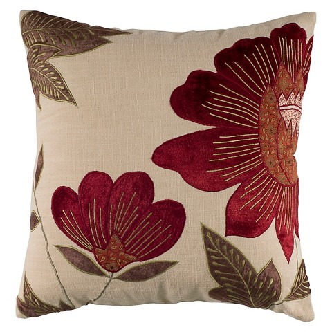 Rizzy Home Applique and Embroidered Floral Throw... : Target