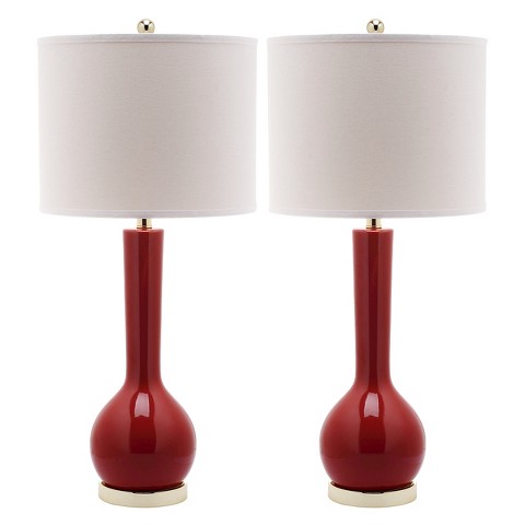 Safavieh Long Neck Ceramic Table Lamp Set