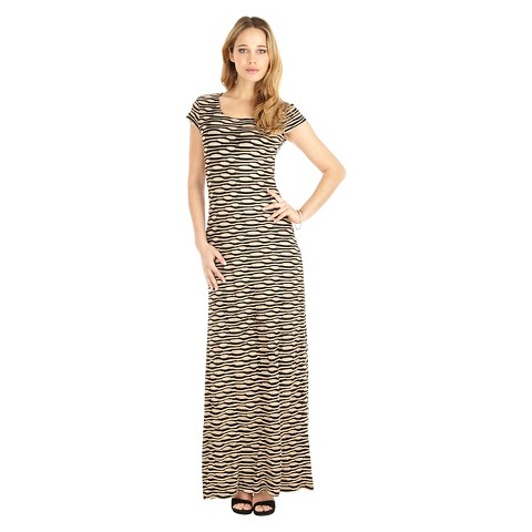 Women's Short Sleeve Striped Maxi Dress - Sami  Dani product details ...