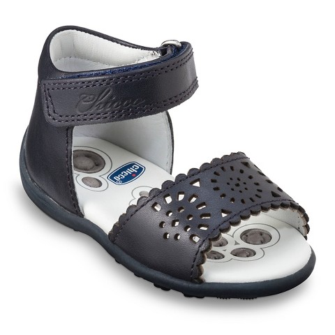 Infant Girls' ChiccoÂ® Perforated Leather Slide Sandals - Assorted ...