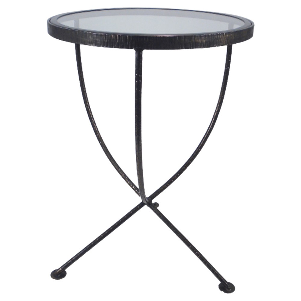 UPC 492491618596 Accent Table Threshold Round Metal and Glass Accent