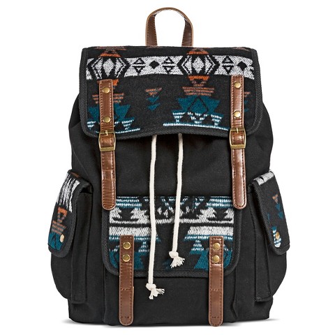 aztec leather backpack