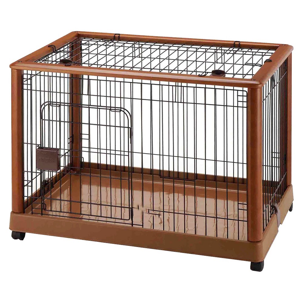 UPC 803840941287 product image for Richell Mobile Pet Pen 940 - Brown | upcitemdb.com